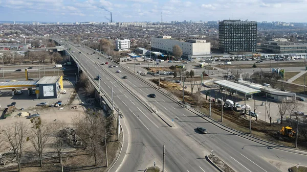 Top View Avenue City Kharkov — Stockfoto