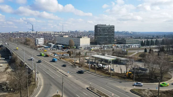 Κάτοψη Της Λεωφόρου Στην Πόλη Του Kharkov — Φωτογραφία Αρχείου