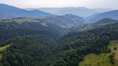 Top view of the mountain peaks 
