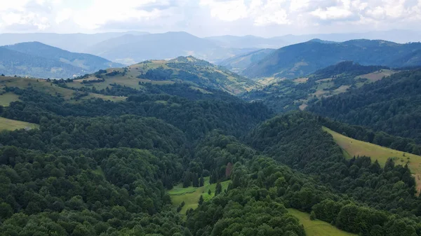 Top view of the mountain peaks