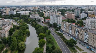 Top view of the central part of the city of Kharkov 