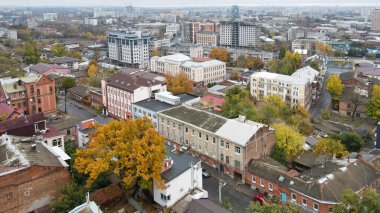 Top view of the central part of the city of Kharkov 