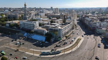 Top view of the central part of the city of Kharkov 