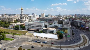 Top view of the central part of the city of Kharkov 