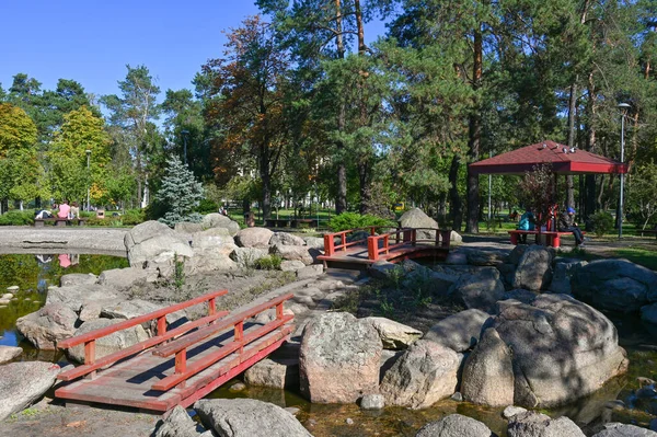 Kiotói Park Város Szélén Kijev — Stock Fotó
