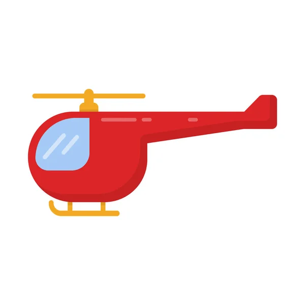 Czerwony Helikopter Ilustracja Płaskim Stylu Projektu Nadaje Się Treści Projektowych — Wektor stockowy