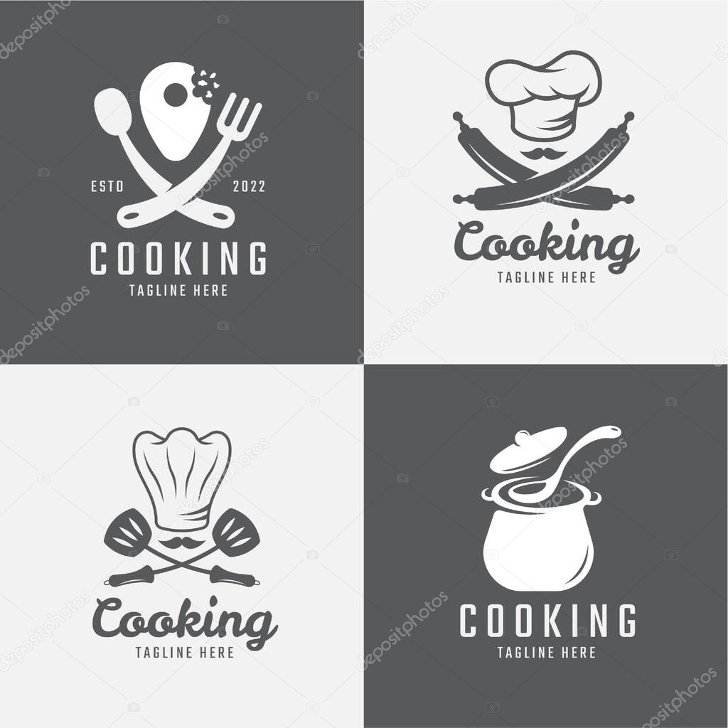 Cooking logo template Premium