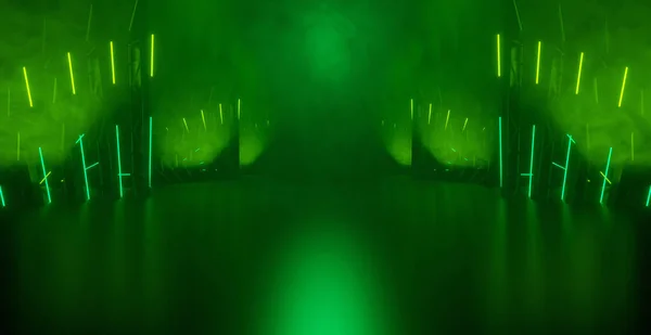 Luxusní Elegantní Scifi Zajímavý Kouřový Svazek Deep Green Frame Abstraktní — Stock fotografie