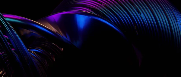 Festive Abstract Design Neon Irriellowing Purpleblue Background Illustration — 스톡 사진