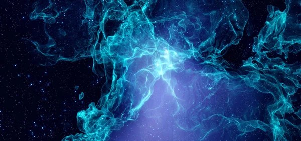 Celestial Cósmica Nebulosa Luminosa Multicolor Rubor Azul Fondo Abstracto —  Fotos de Stock