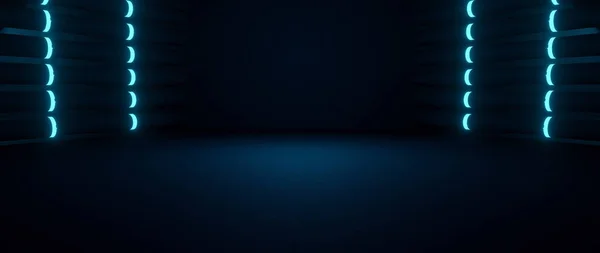 Grafik Tasarım 3D İllüstrasyon için Siber Çağ Yapısı Yerler Gecesi Kara Afiş Duvar Kağıdı Geleceği Mimarisi