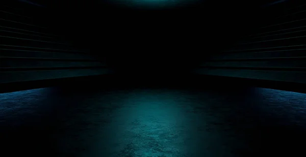 Außerirdischer Beton Zement Showroom Dark Black Abstraktes Hintergrundkonzept Der Zukunft — Stockfoto