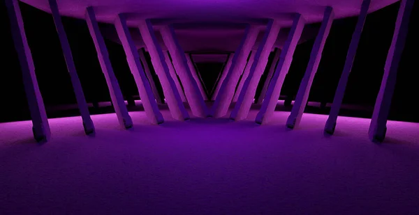 Outerspace Retro Cimento Metal Onda Violeta Banner Fundo Papel Parede — Fotografia de Stock