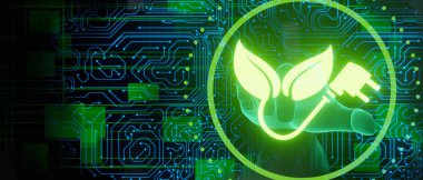 Çevre Enerjisi Sürdürülebilirlik Teknolojisi Yenilenebilir Kaynaklar Çevreyi Koruma Konsepti 3B