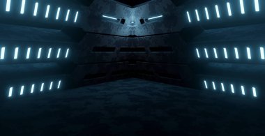 Boş Gelecek Stüdyosu Showroom Kulübü Garaj Depo Arkaplan Duvar Kağıdı Arkaplan Kağıdı Uzay Çağı Konsepti 3B