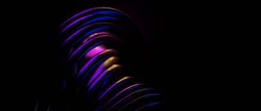 Sihirli Soyut Şekiller Mavili Sancak Arkaplan Duvar Kağıdı 3D Görüntü