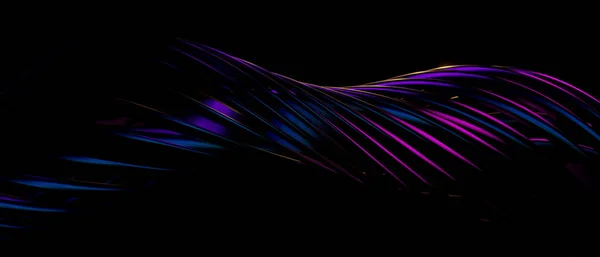 神奇的抽象涡旋赛博朋克紫色3D背景3D画图 — 图库照片