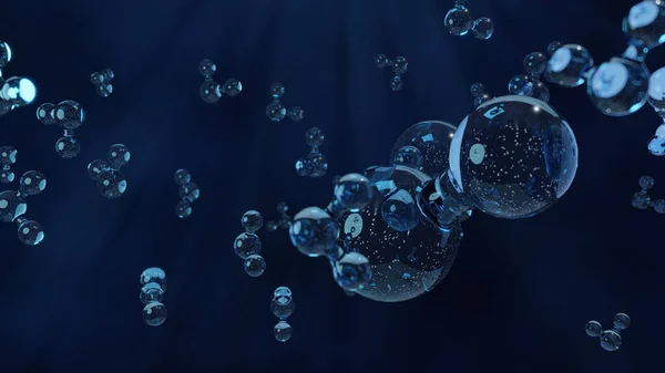 Abstract Water Molecule Background 3d Render
