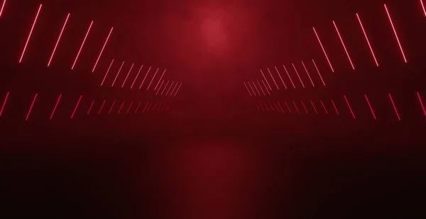 Abstraktní Cinematic Sci Garáž Neon Laser Retro Moderní Vesmírná Loď — Stock fotografie