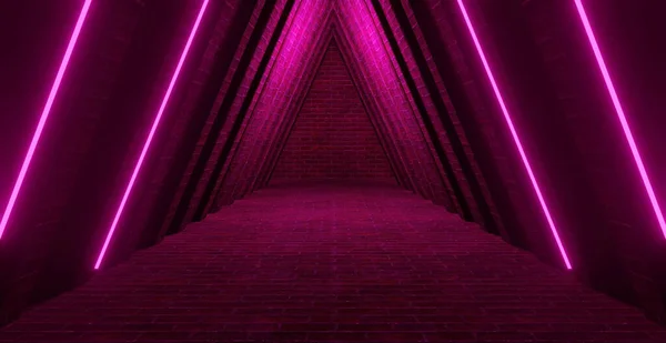 Fondo Del Club Futurista Grunge Underground Iluminado Púrpura Rosa Bandera — Foto de Stock