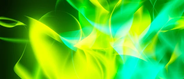 Buitengewoon Abstract Licht Kunst Zacht Licht Groen Banner Achtergrond — Stockfoto