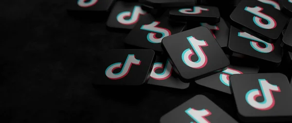 Tiktok konsept pankartı üç boyutlu resimli döşemeleri dağıttı
