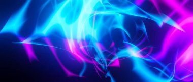 Işık Efektleri Parlak Mavi Soyut Sancak Arkaplan Duvar Kağıdı