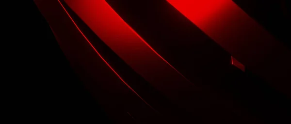 Futuristic Abstract Background Concept Twisted Metallic Strokes Luxurious Aesthetics Red — Photo