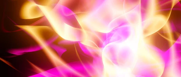 Mooie Abstracte Futuristische Rook Geel Roze Achtergrond — Stockfoto