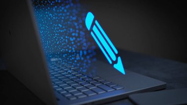 Yaratıcı çevrimiçi taze fikir konsepti 3D