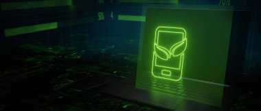 Gezici çevre dostu yeşil enerji koruma 3D illüstrasyon