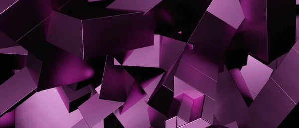 Abstract Luxurious Geometric Chaos Modern Purple Violet Banner Background Wallpaper — 스톡 사진