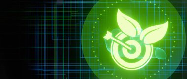 Çevre hedefleri soyut 3B İllüstrasyon