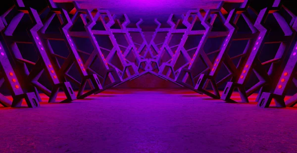 Sci Futuristic Purple Render — ストック写真