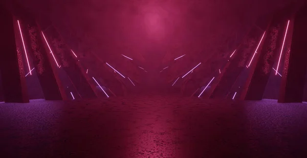 Abstract Unknown Empty Cinematic Volumetrics Dim Purple Floor Banner Background Wallpaper 3D Render