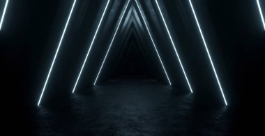 Elegant Modern Retro Hi Tech Dance Club Purple Blue Lights In Dark Dimmed Silver Gray Banner Background For Graphic Design 3D Illustration