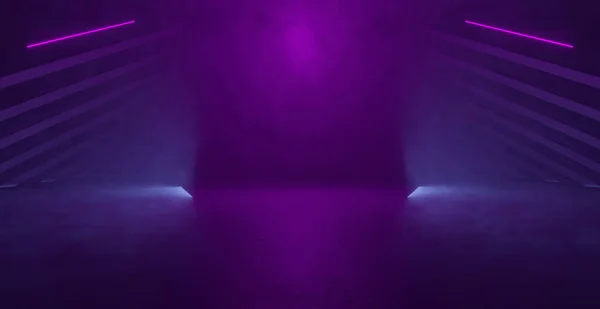 Luxurious Elegant Dystopian Empty Cinematic Volumetrics Purple Cyber Background Alien — Stock fotografie
