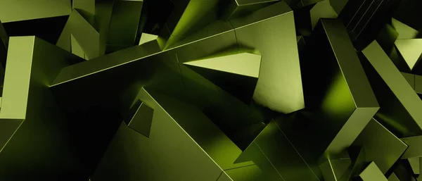 Abstract Elegant Futuristic Geometric Futuristic Trendy Futuristic Dark Green Banner — Stock fotografie