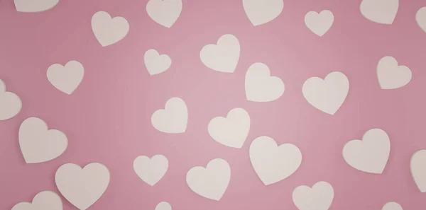 Light Color Hearts Background Illustration — Stockfoto