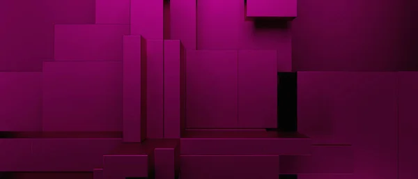 Abstract Shiny Geometric Blocks Modern Bright Purple Banner Background Wallpaper — Photo