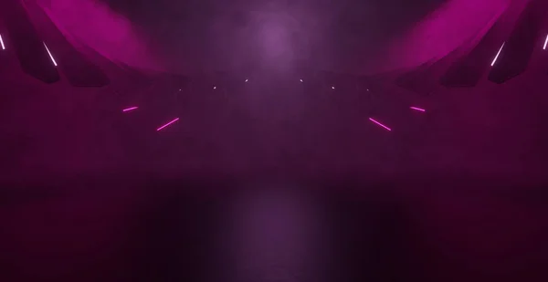 Удивительный Неведомый Светло Фиолетовый Пустой Коридор Коридора — стоковое фото