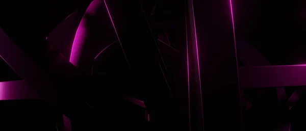 Abstract Elegant Overlapping Metallic Minimal Purple Abstract Background 3D Render