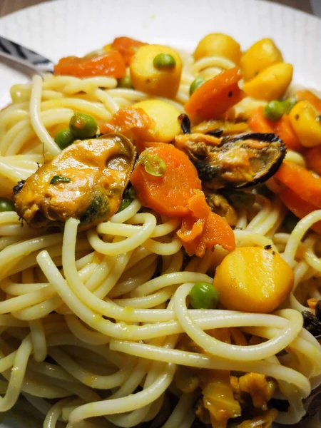 spaghettis au fruit de mer