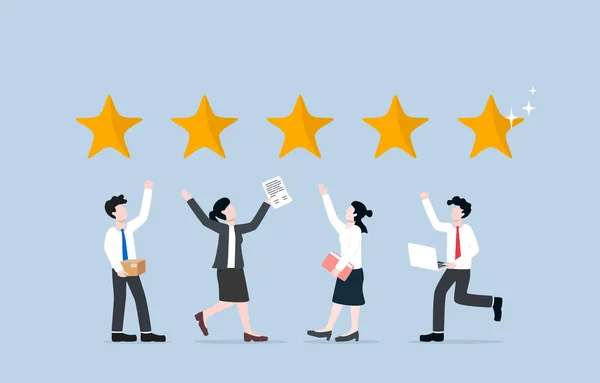 Customer Feedback Most Satisfaction Score Due Receiving High Quality Product — Stockvector