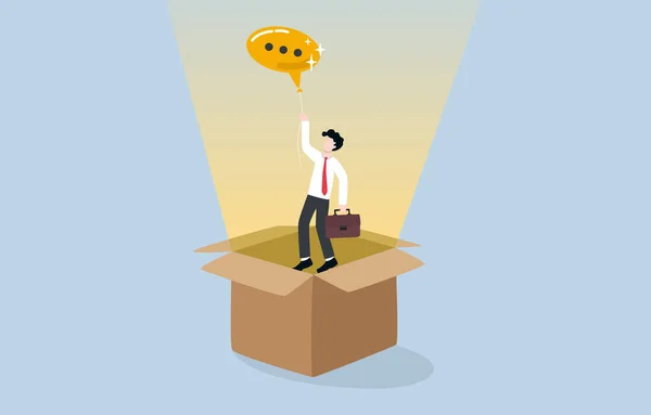 Think Box Change Business Better Self Motivation Develop Creativity Innovation — Stock vektor
