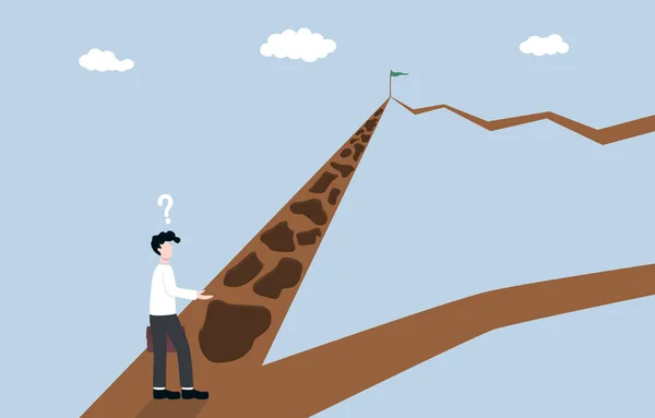 Business Decision Making Shortcut Way Many Obstacles Win Business Long — Stok Vektör