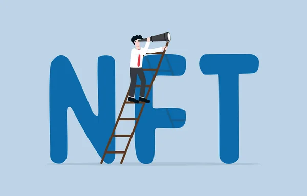 Non Fungible Token Investment Opportunity Survey Nft Market Speculating New — Stockvektor