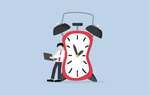 Rush Working Hours Stress Anxiety Finish Work Time Pressure Career — Stock Vector