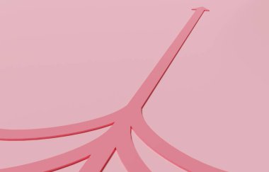 Çoklu birleşme hattı, iş projesine katılma, rekabetçiliği artırmak için ortaklık, birleşme ve satın alma konsepti, 3D çizim.
