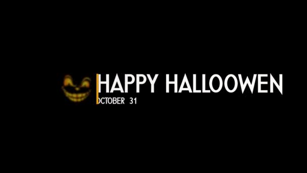 Happy Halloween Text Animation Template — стоковое видео